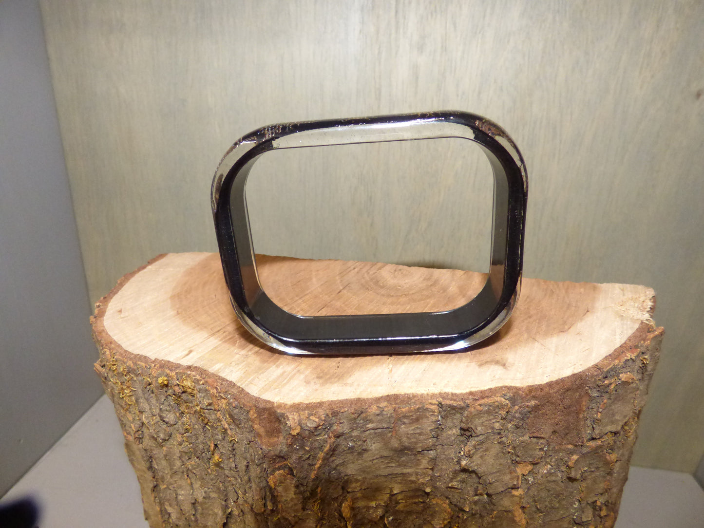 Handmade Rectangle Gold Bee Ribbon and Resin Bangle Bracelet
