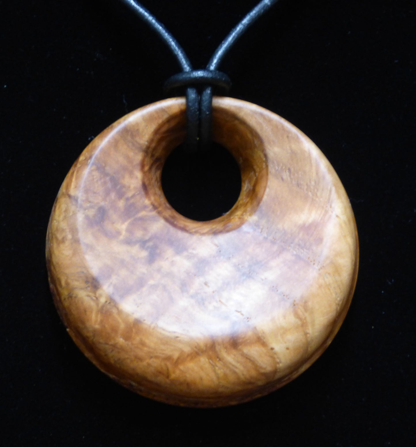 Handmade Red Oak Burl Wood Pendant