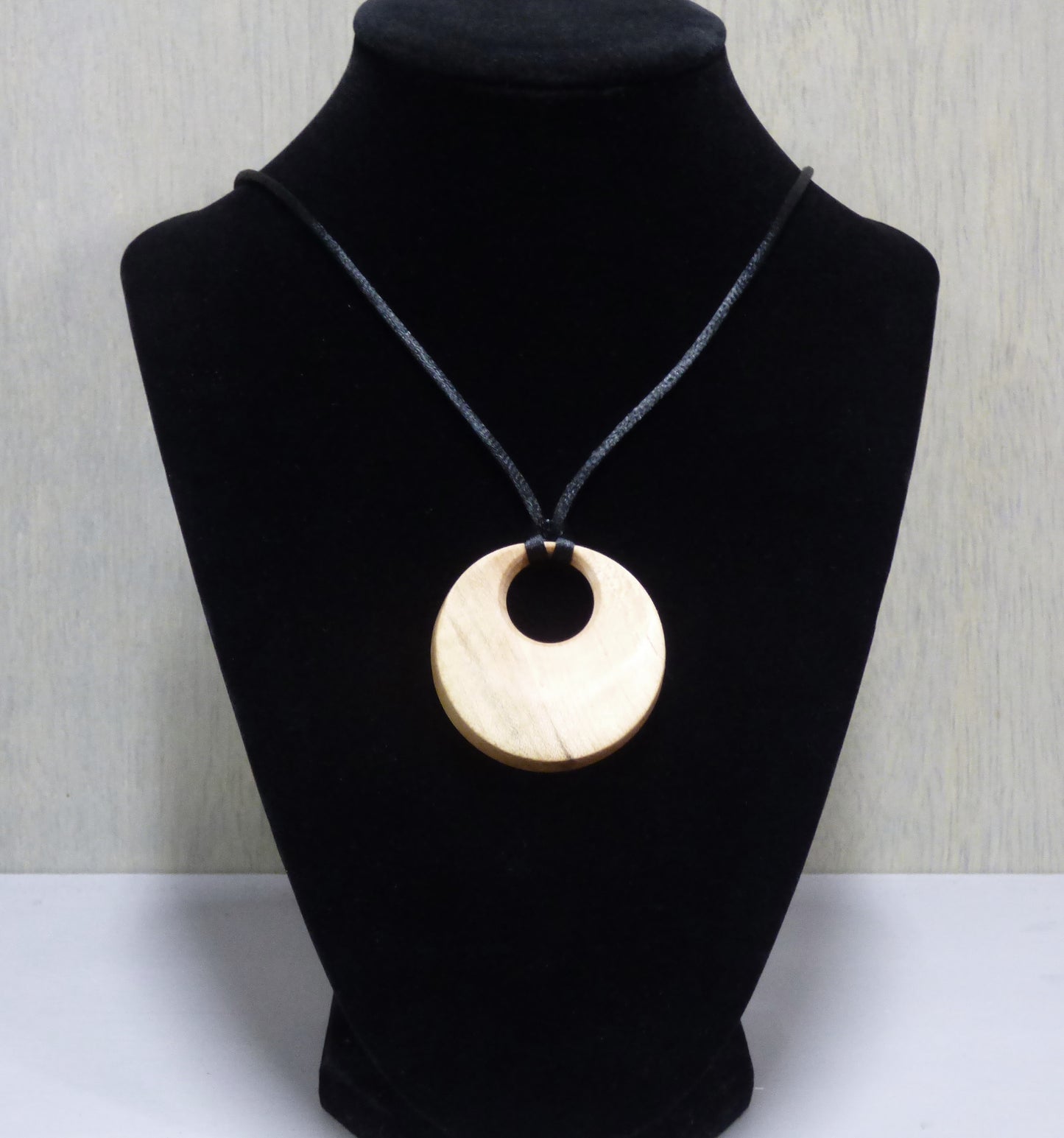 Maple Wood Turned Offset Pendant