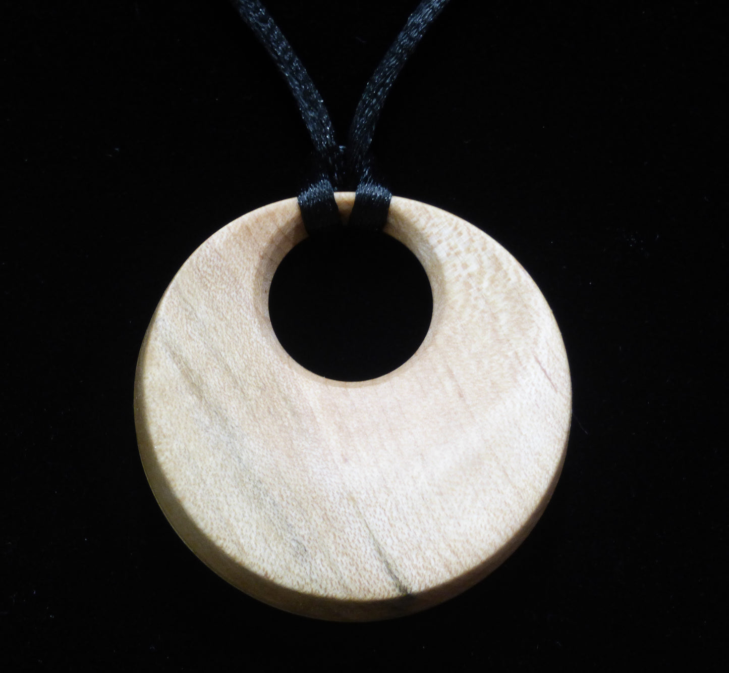 Maple Wood Turned Offset Pendant